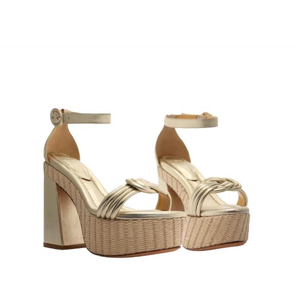 NEW ALEXANDRE BIRMAN women's vicky ankle wrap 120 sandal in gold